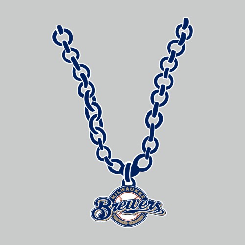 Milwaukee Brewers Necklace logo vinyl decal